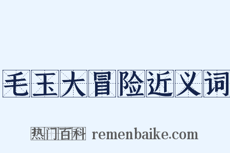 毛玉大冒险近义词是什么意思的图片